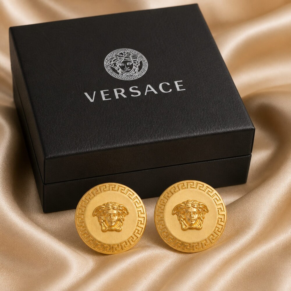 Versace Bold Statement Earrings Style 3 | New with Box - Picture 7 of 9